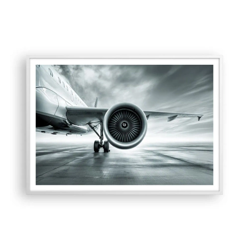 Poster în ramă albă - Ce putere! - 100x70 cm