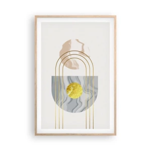 Poster în ramă de stejar deschis - Lumină și strălucire - 61x91 cm