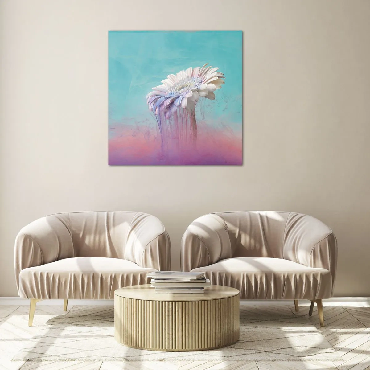 Tablou pe sticlă - Viața de după flori - 70x70 cm