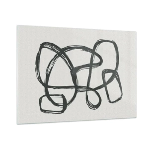 Tablou pe sticlă - Abstracție în buclă - 100x70 cm