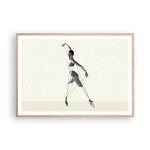 Poster în ramă de stejar deschis - Într-un teatru de lumină - 100x70 cm