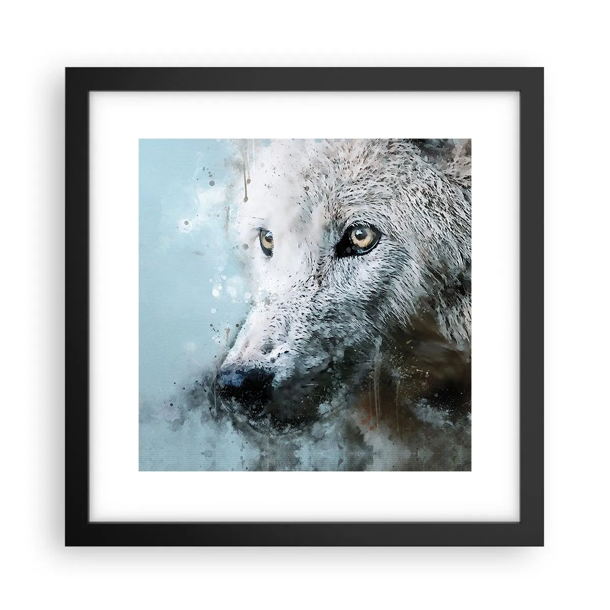 Poster în ramă neagră - Faceți cunoștință cu sufletul lupului - 30x30 cm