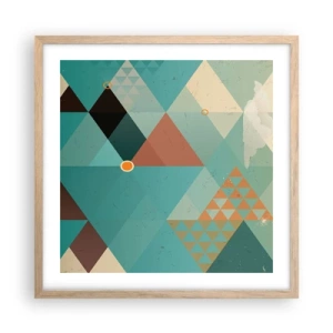 Poster în ramă de stejar deschis - Unitatea multiplicității, multiplicitatea unității - 50x50 cm