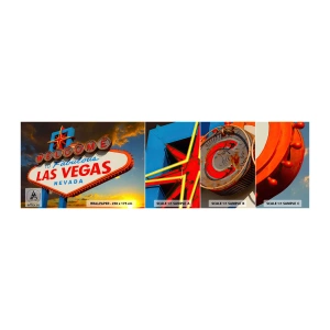 Mostră de Tapet Standard Eco - Pentru un zâmbet din partea destinului - Călătorii, Las Vegas, Oraș - 100x30 cm