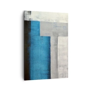 Tablou pe pânză - Compoziție poetică de gri și albastru - 50x70 cm