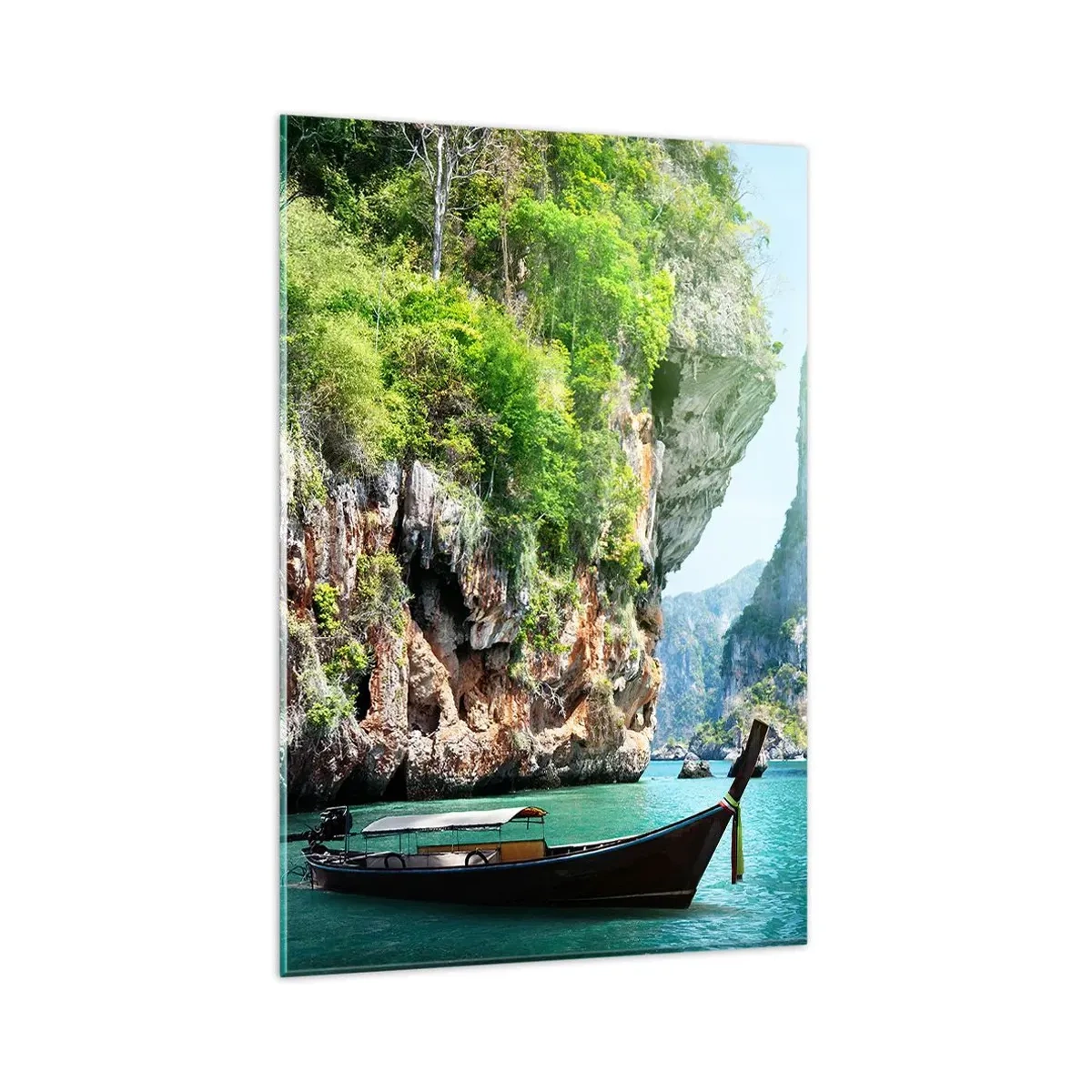 Tablou pe sticlă - Invitație la o călătorie exotică - 80x120 cm