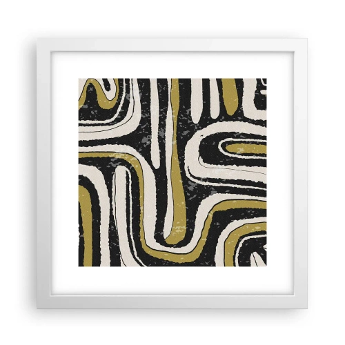 Poster în ramă albă - Compoziție: pasaje și alei - 30x30 cm