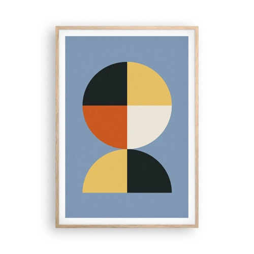 Poster în ramă de stejar deschis - Uită-te și numără - 70x100 cm