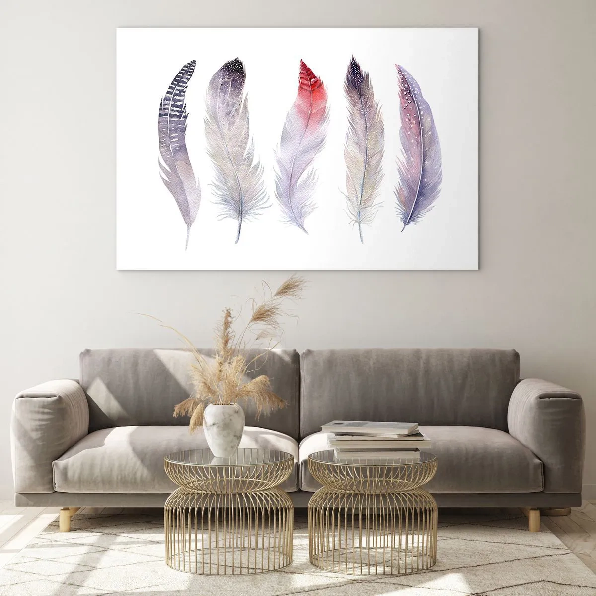 Tablou pe sticlă - Delicate ca o ceață multicoloră - 120x80 cm