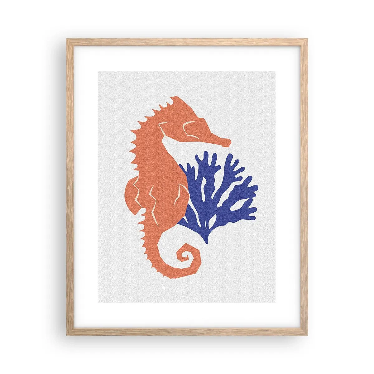 Poster în ramă de stejar deschis - Pe o pajiște subacvatică - 40x50 cm