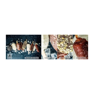 Mostră tapet autocolant Deluxe Sticker - Gustul unei veri fierbinți - Înghețată, Gastronomie, Alimente - 100x30 cm