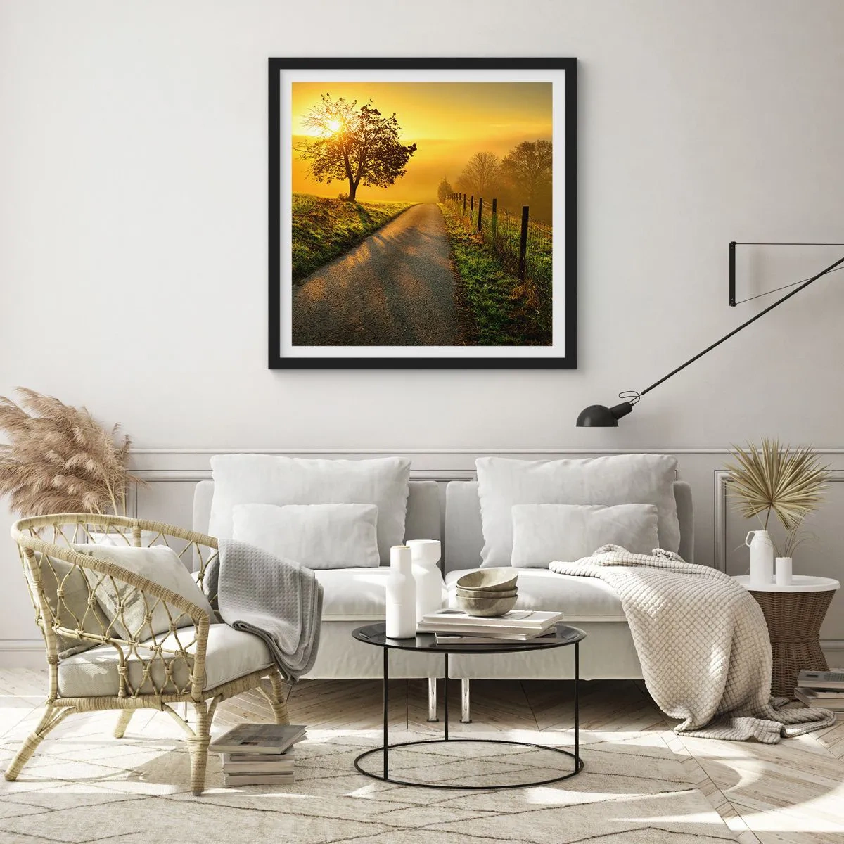 Poster în ramă neagră - O după-amiază de miel - 30x30 cm