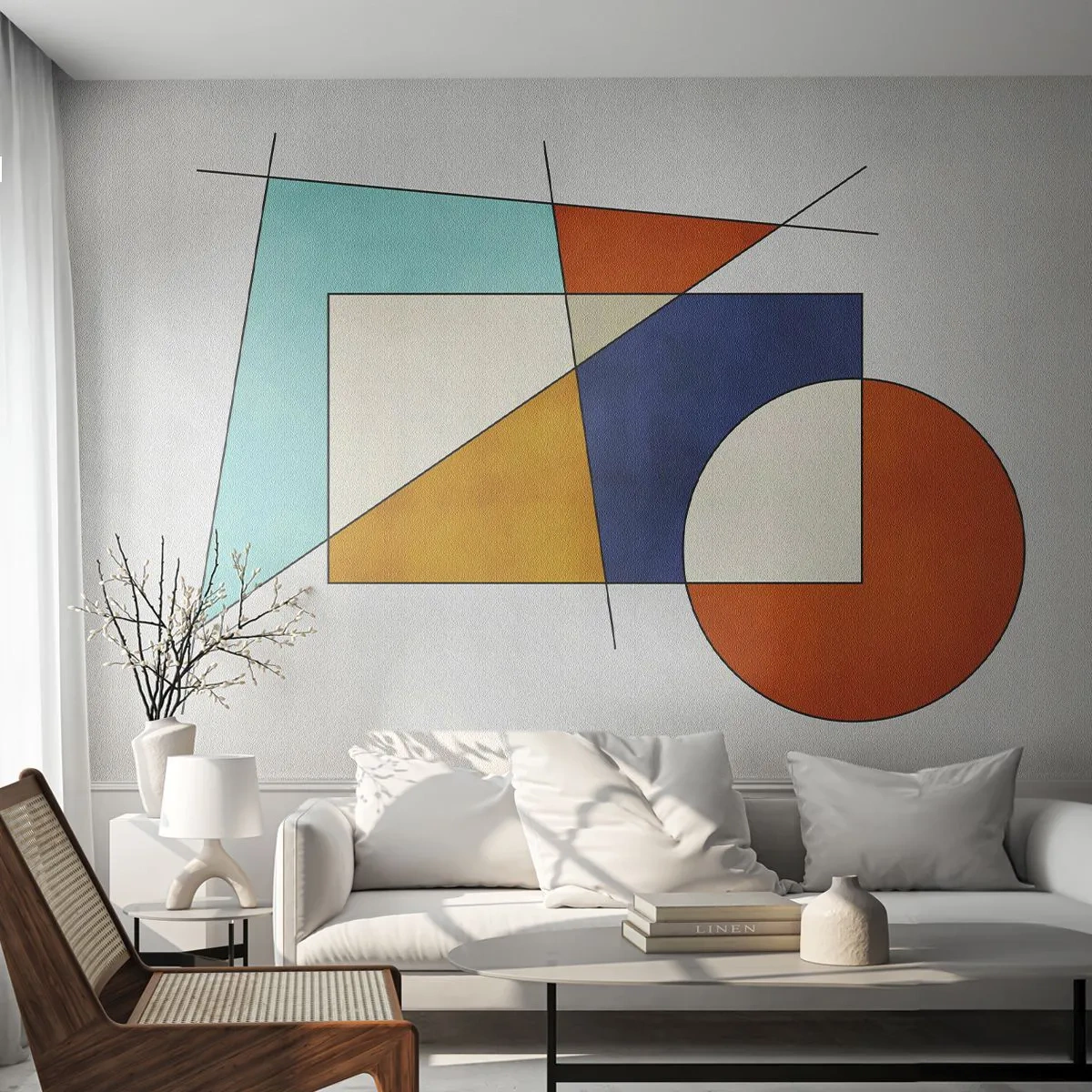 Tapet Standard Eco - Abstracție: distracție modernistă - Geometric, Modern, Minimalism - 350x256 cm