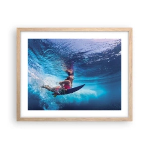 Poster în ramă de stejar deschis - Profunzimea bucuriei - 50x40 cm