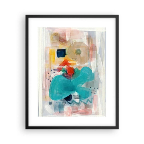 Poster în ramă neagră - Joc plin de culoare - 40x50 cm