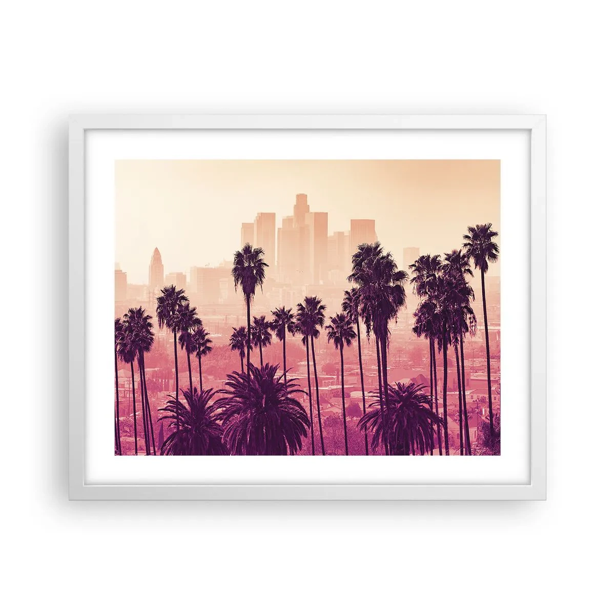 Poster în ramă albă - Peisaj din California - 50x40 cm