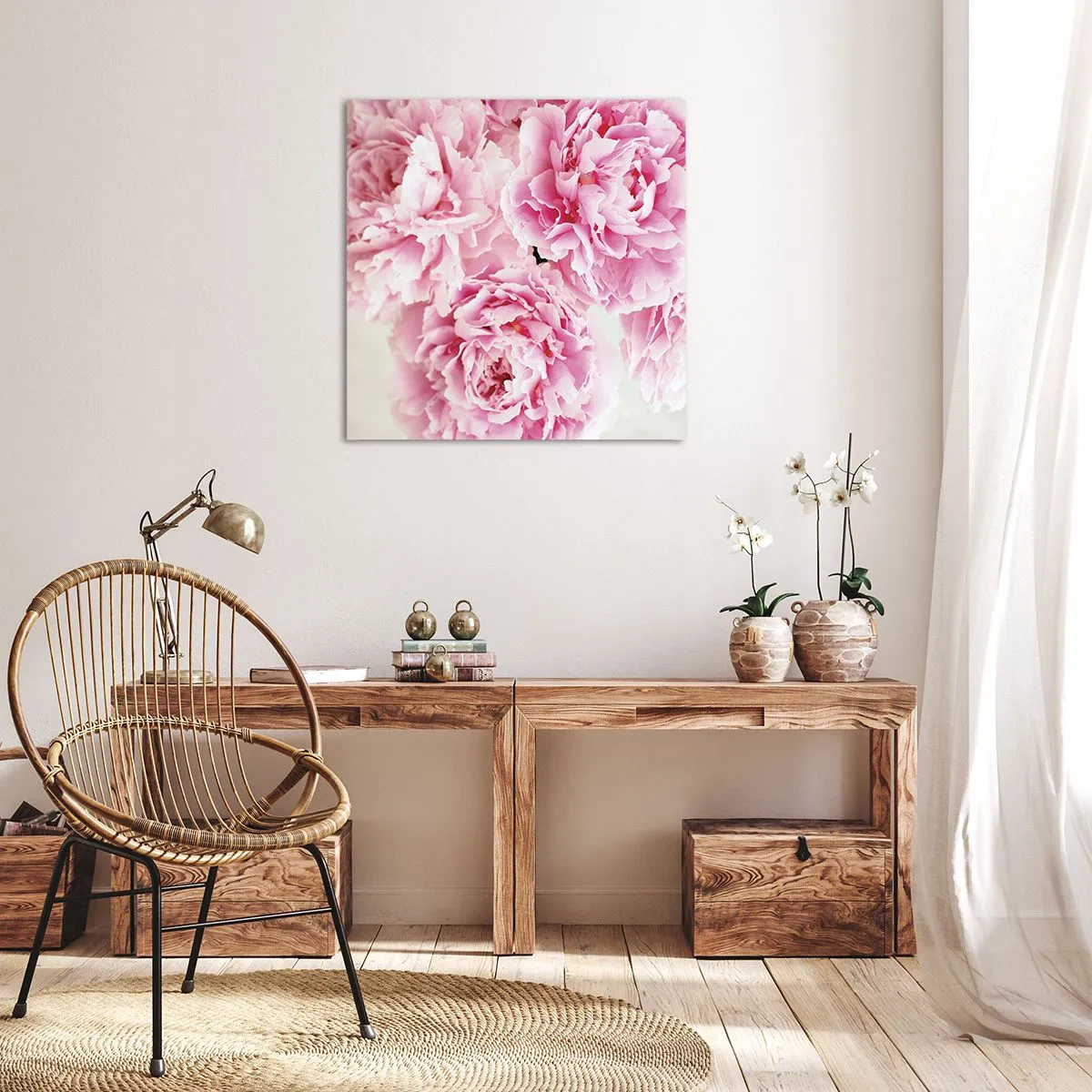 Tablou pe pânză - În luxul roz - 30x30 cm