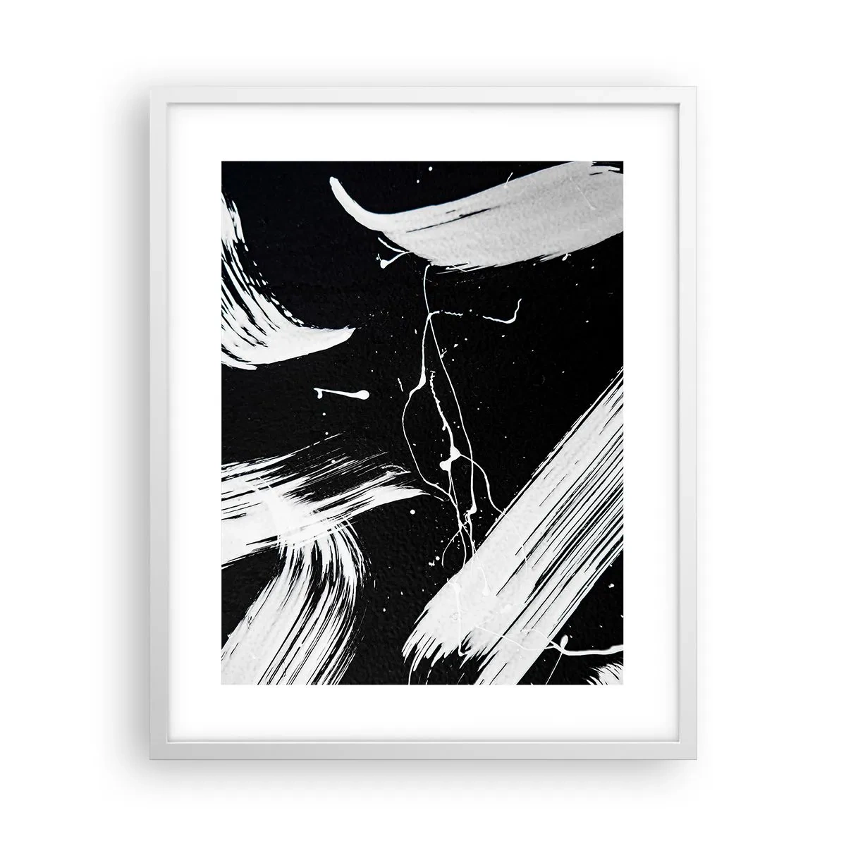 Poster în ramă albă - Abisul întunericului - 40x50 cm