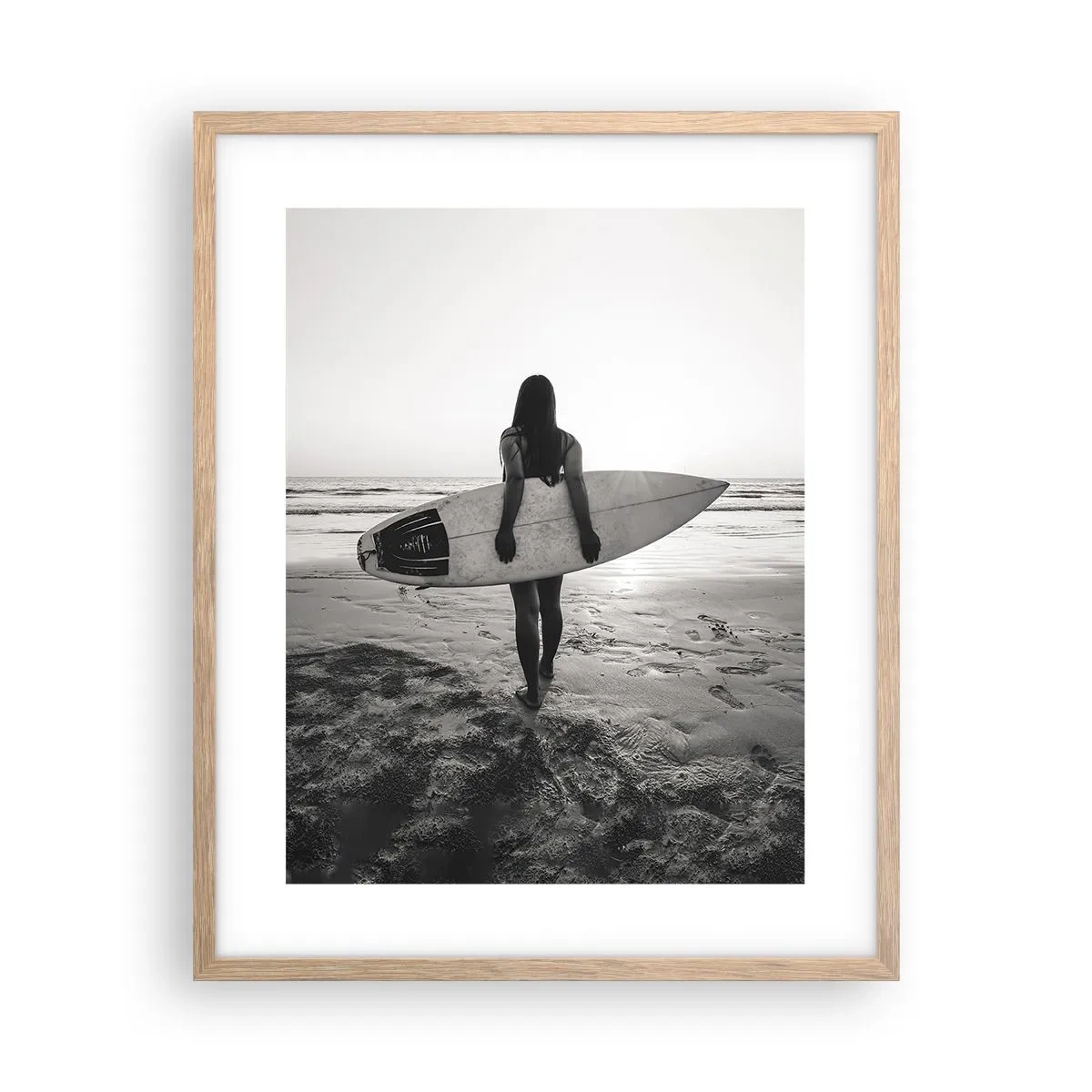 Poster în ramă de stejar deschis - Fiica valului mării - 40x50 cm