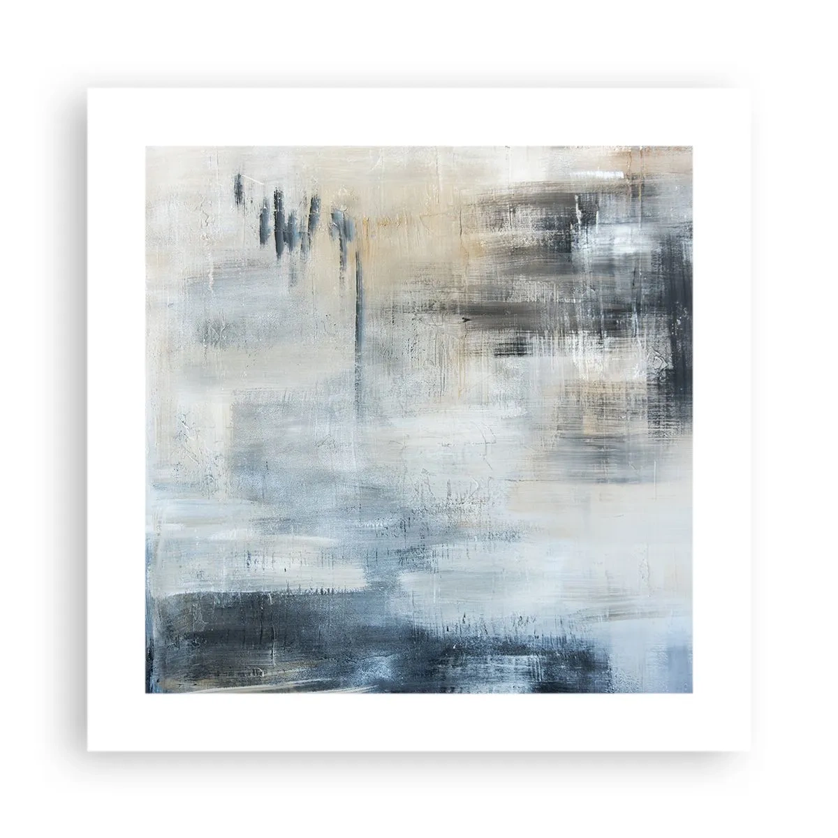 Poster - În spatele unui voal albastru - 40x40 cm