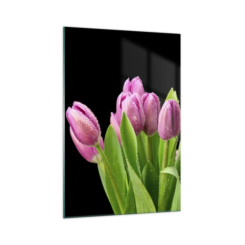 Tablou pe sticlă - Bucurie de liliac de primăvară - 70x100 cm