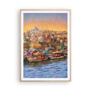 Poster în ramă de stejar deschis - O poveste din Istanbul - 70x100 cm