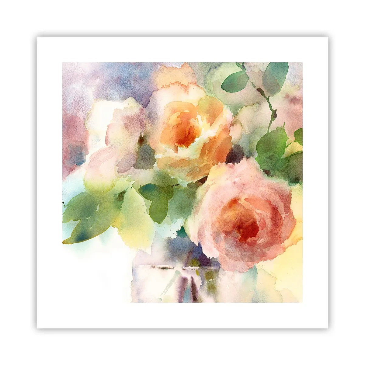 Poster - Delicat ca o acuarelă - 40x40 cm