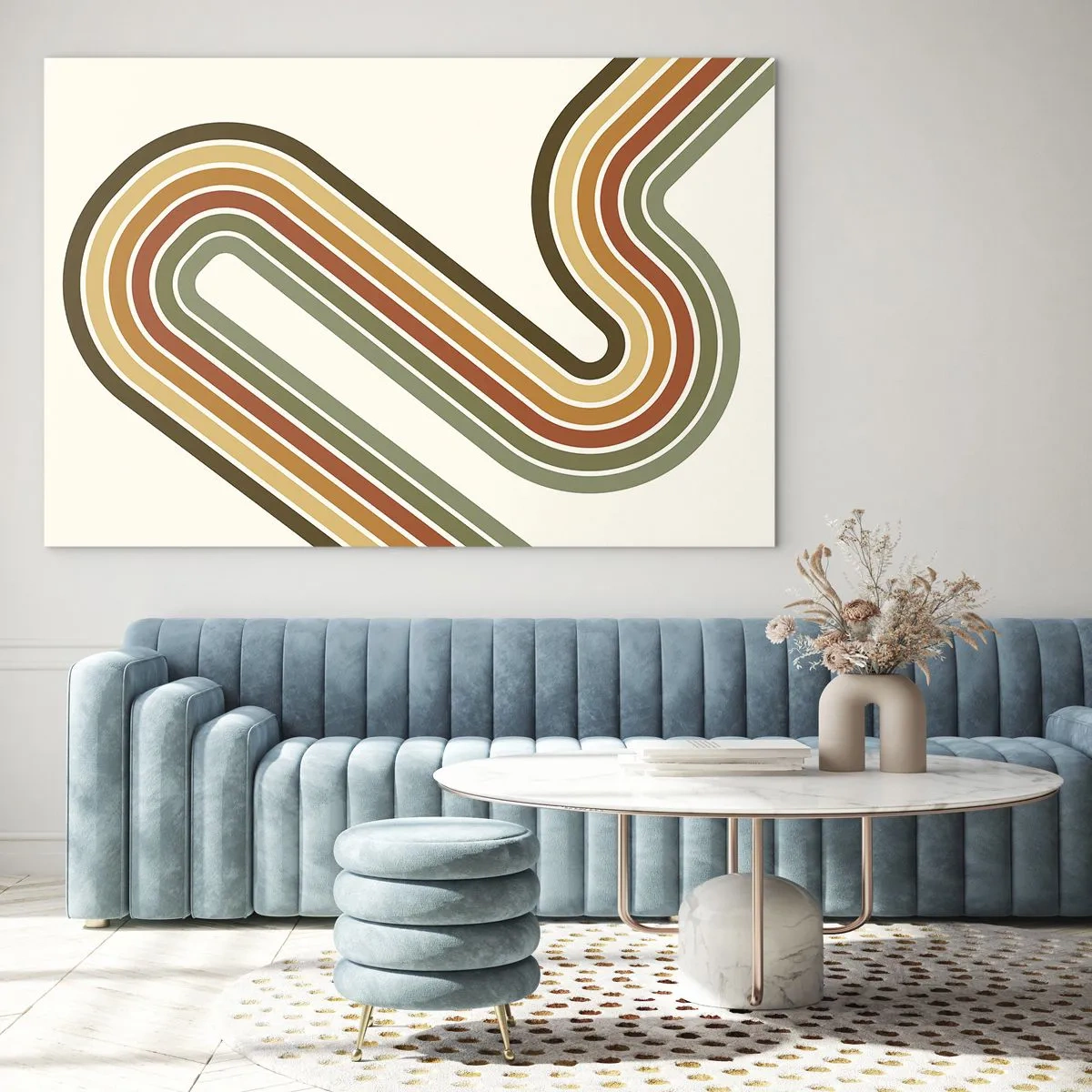Tablou pe sticlă - Cu zigzag până la destinație - 100x70 cm