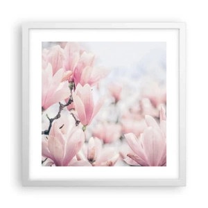 Poster în ramă albă - Idealul de subtilitate - 40x40 cm