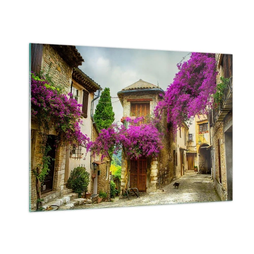 Tablou pe sticlă - Sub un baldachin floral - 100x70 cm