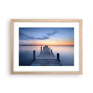 Poster în ramă de stejar deschis - Calmul unui amurg senin - 40x30 cm