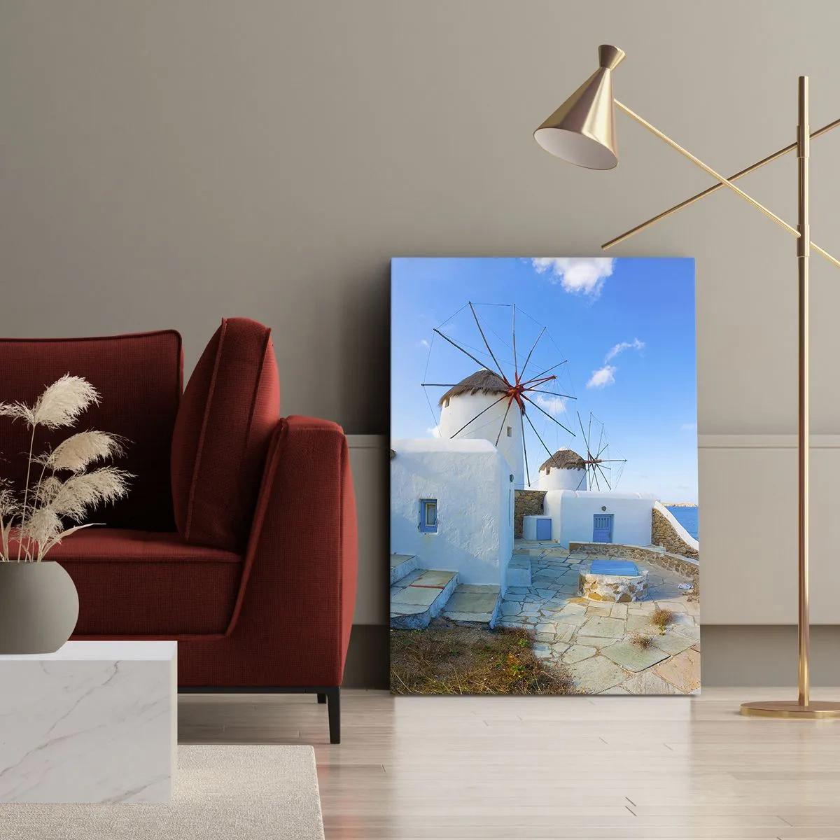 Tablou pe pânză - Vânt albastru dinspre mare - 70x100 cm