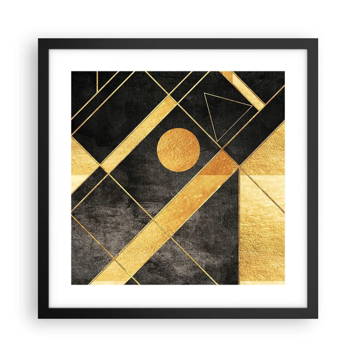 Poster în ramă neagră - Soarele deșertului - 40x40 cm