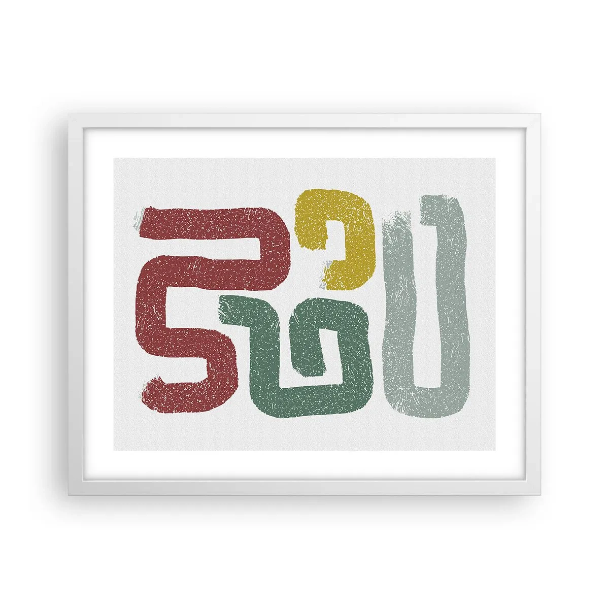 Poster în ramă albă - Într-o limbă necunoscută - 50x40 cm