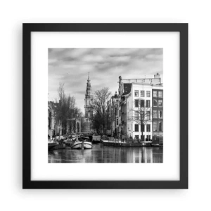 Poster în ramă neagră - Amsterdam vibes - 30x30 cm