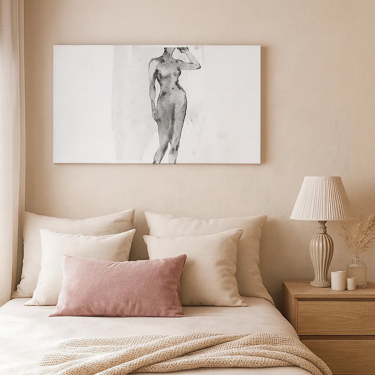 Tablou pe pânză - Un studiu al idealului de feminitate - 30x30 cm