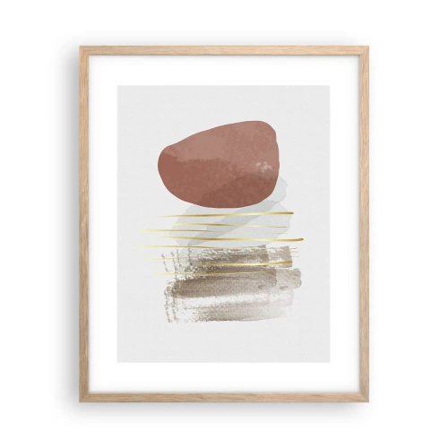 Poster în ramă de stejar deschis - Colonadă abstractă - 40x50 cm