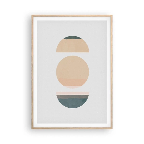 Poster în ramă de stejar deschis - Roată cu roată - 70x100 cm