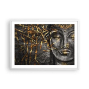 Poster în ramă albă - Simțiți pacea - 70x50 cm