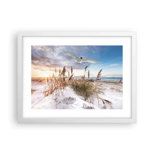 Poster în ramă albă - Vânt dinspre mare - 40x30 cm