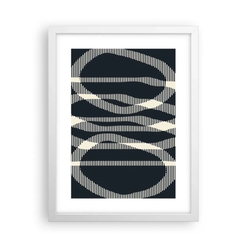 Poster în ramă albă - Încercare de străpungere a întunericului - 30x40 cm