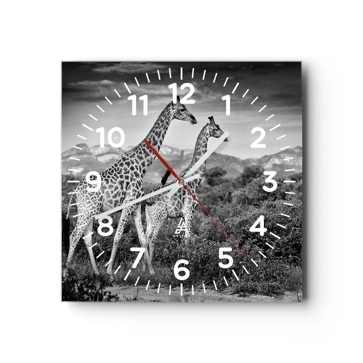 Ceas de perete - Ceas pe sticlă - Clasele superioare din Africa - 30x30 cm
