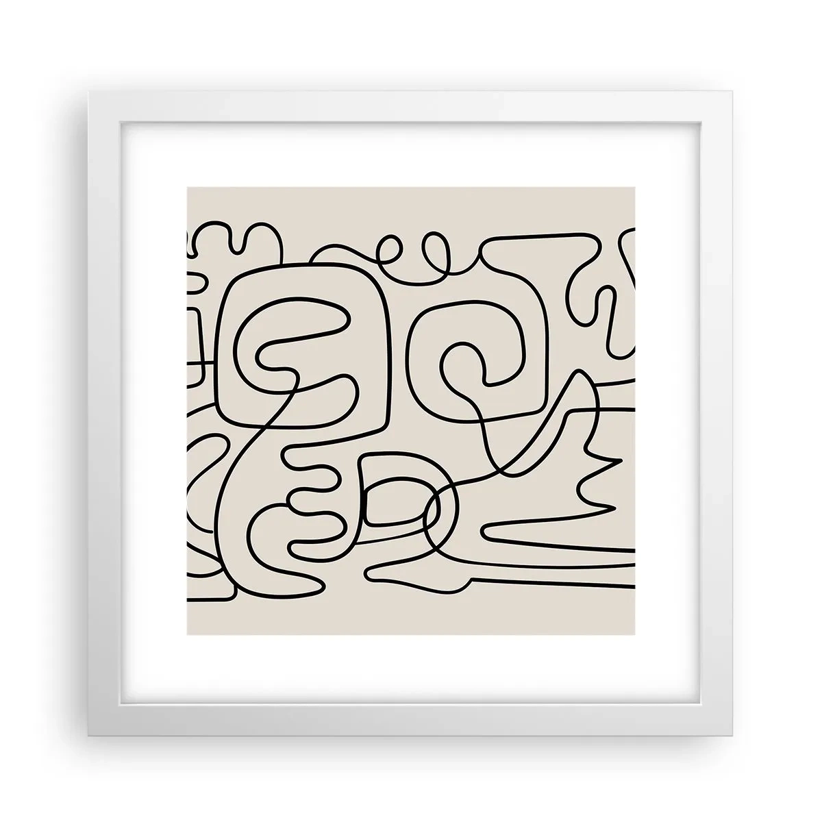 Poster în ramă albă - Pe traseu - 30x30 cm