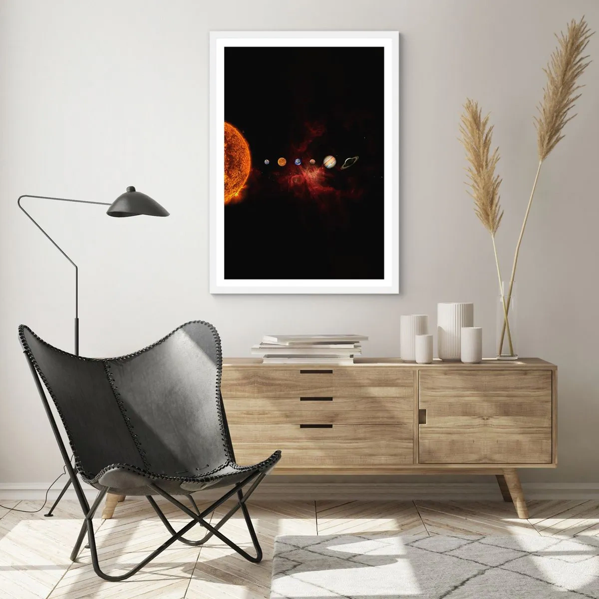 Poster în ramă albă - Cartierul nostru - 40x50 cm