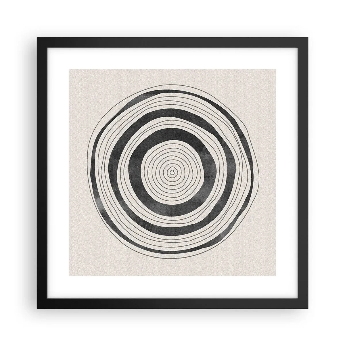 Poster în ramă neagră - Centrul cel mai important - 40x40 cm