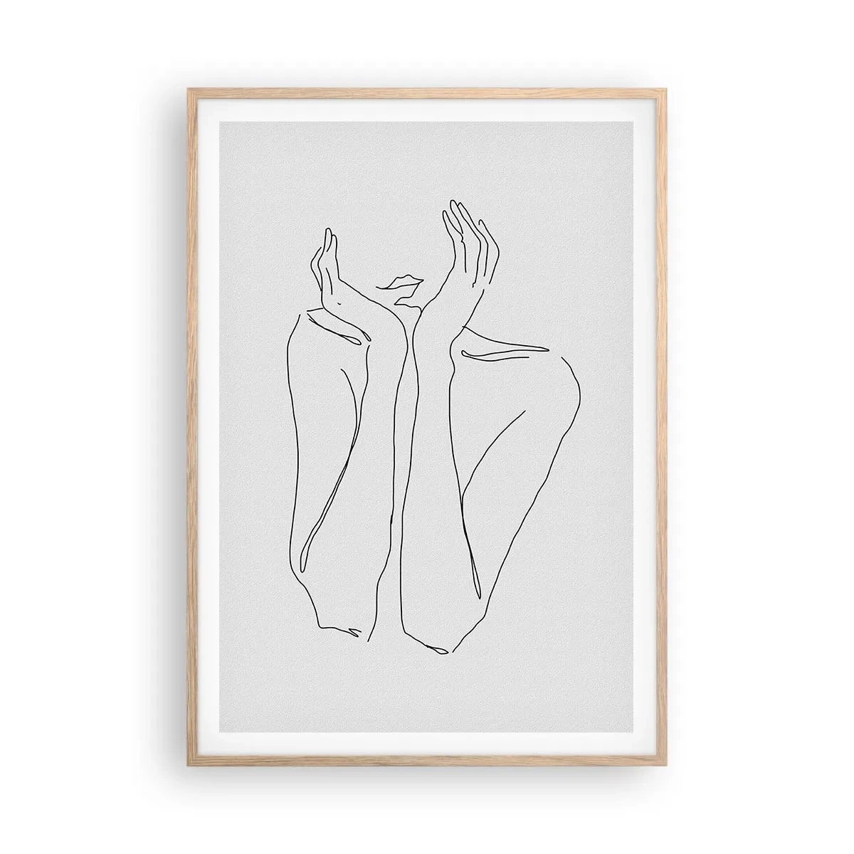 Poster în ramă de stejar deschis - La ce visează fetele - 70x100 cm