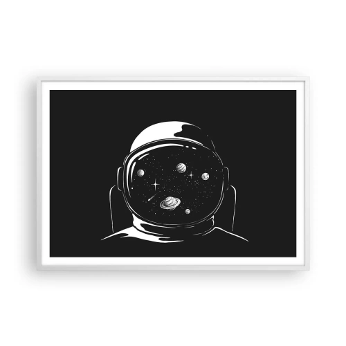 Poster în ramă albă - Mișto priveliște - 100x70 cm