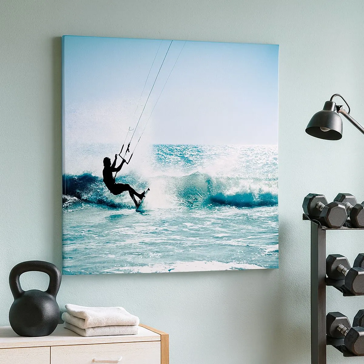 Tablou pe pânză - Lasă-te dus de val - 30x30 cm