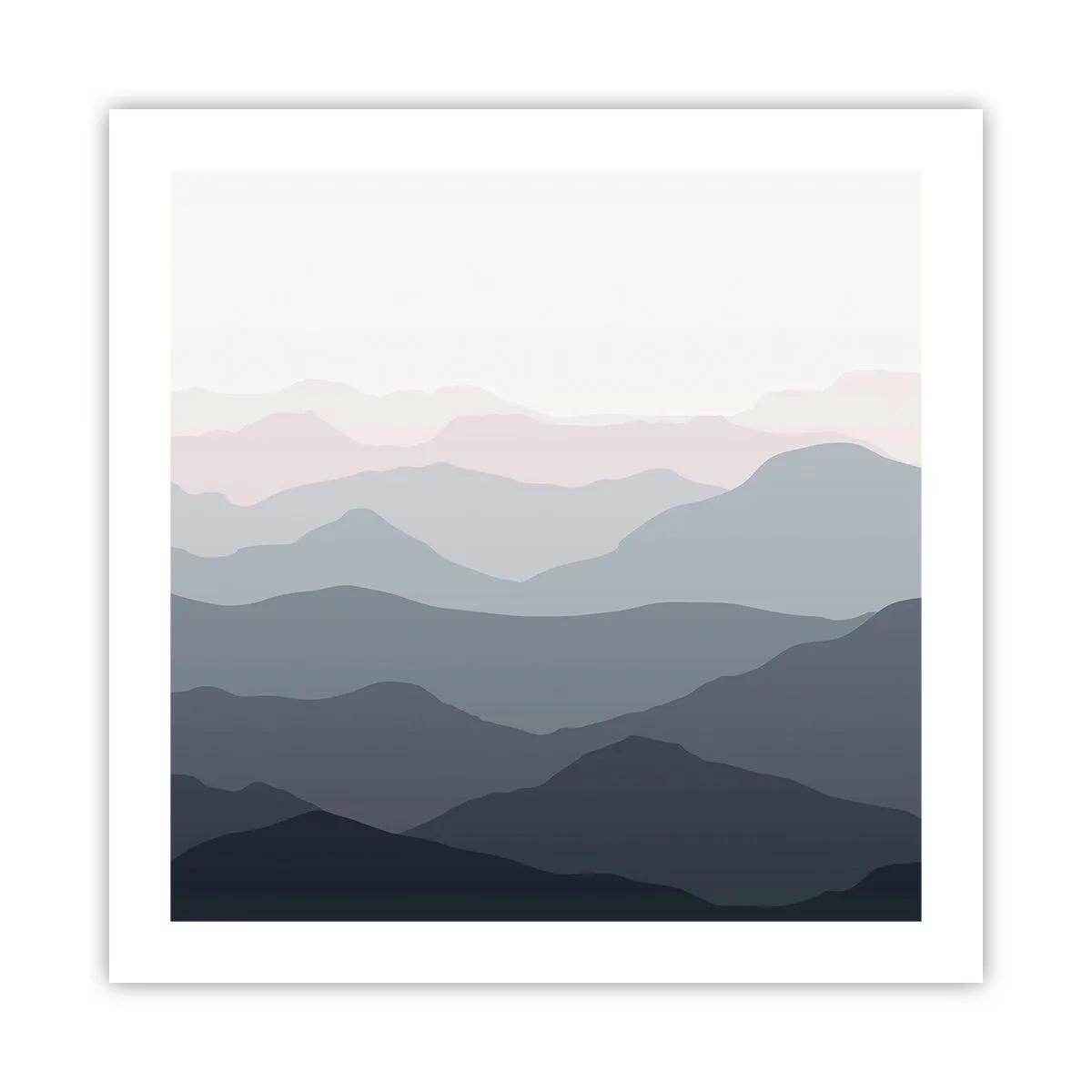 Poster - Valuri de munți - 50x50 cm