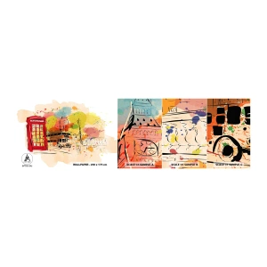 Mostră de Tapet Standard Eco - Orașul varietăților - Oraș, Londra, Abstracția - 100x30 cm
